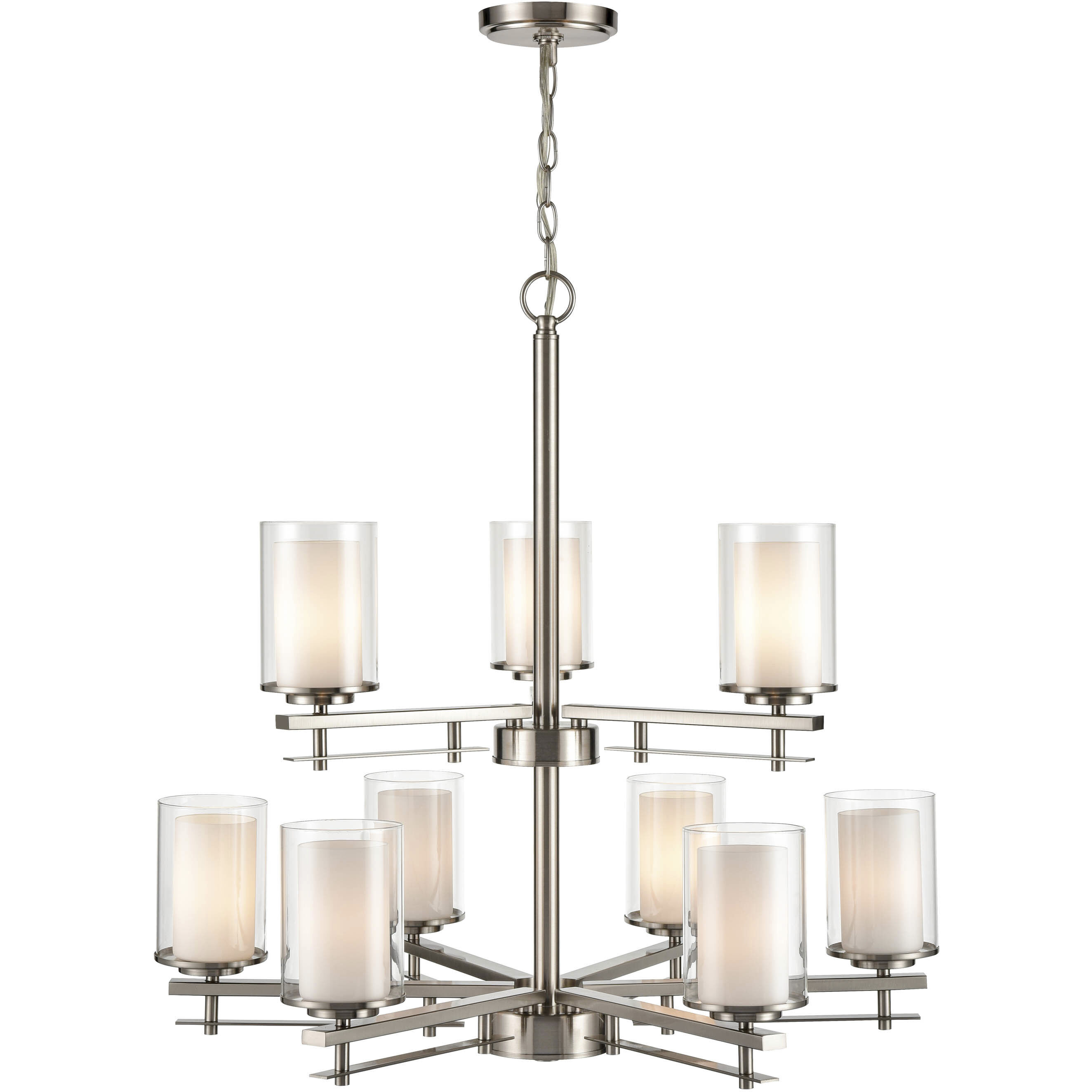 Huderson 9 Light 29 inch Brushed Nickel Chandelier Ceiling Light